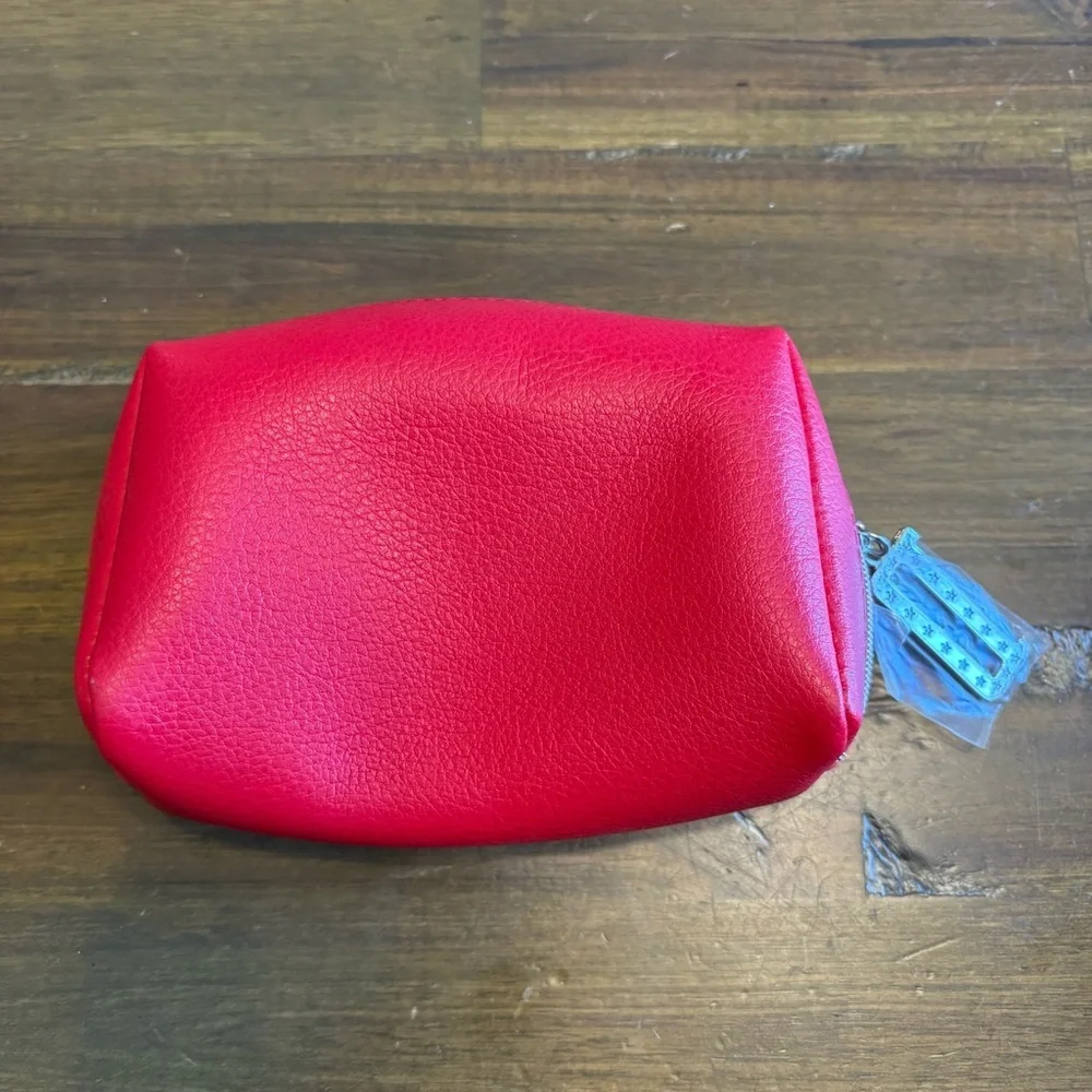 Dior Red Cosmetic Bag Hot Clutch Bag Make Up Case Travel Pouch Logo Small - Picture 4 of 6